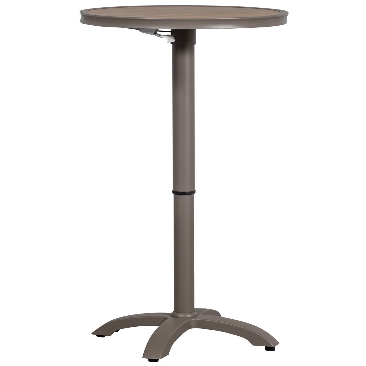 Table de bar réglable en hauteur en aluminium JEPPE marron/ gris, WOOOD