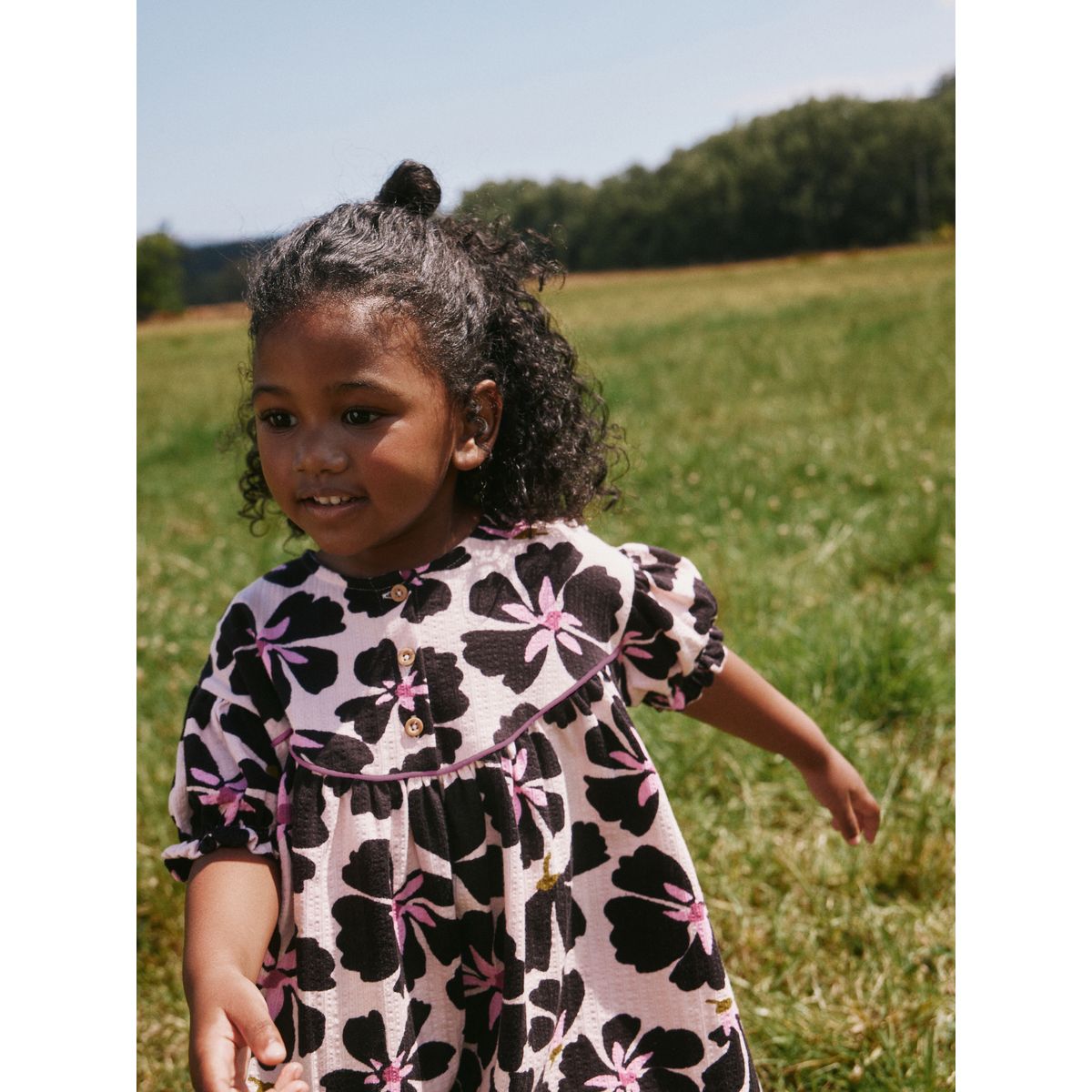 Robe en jersey monochrome floral, NEXT
