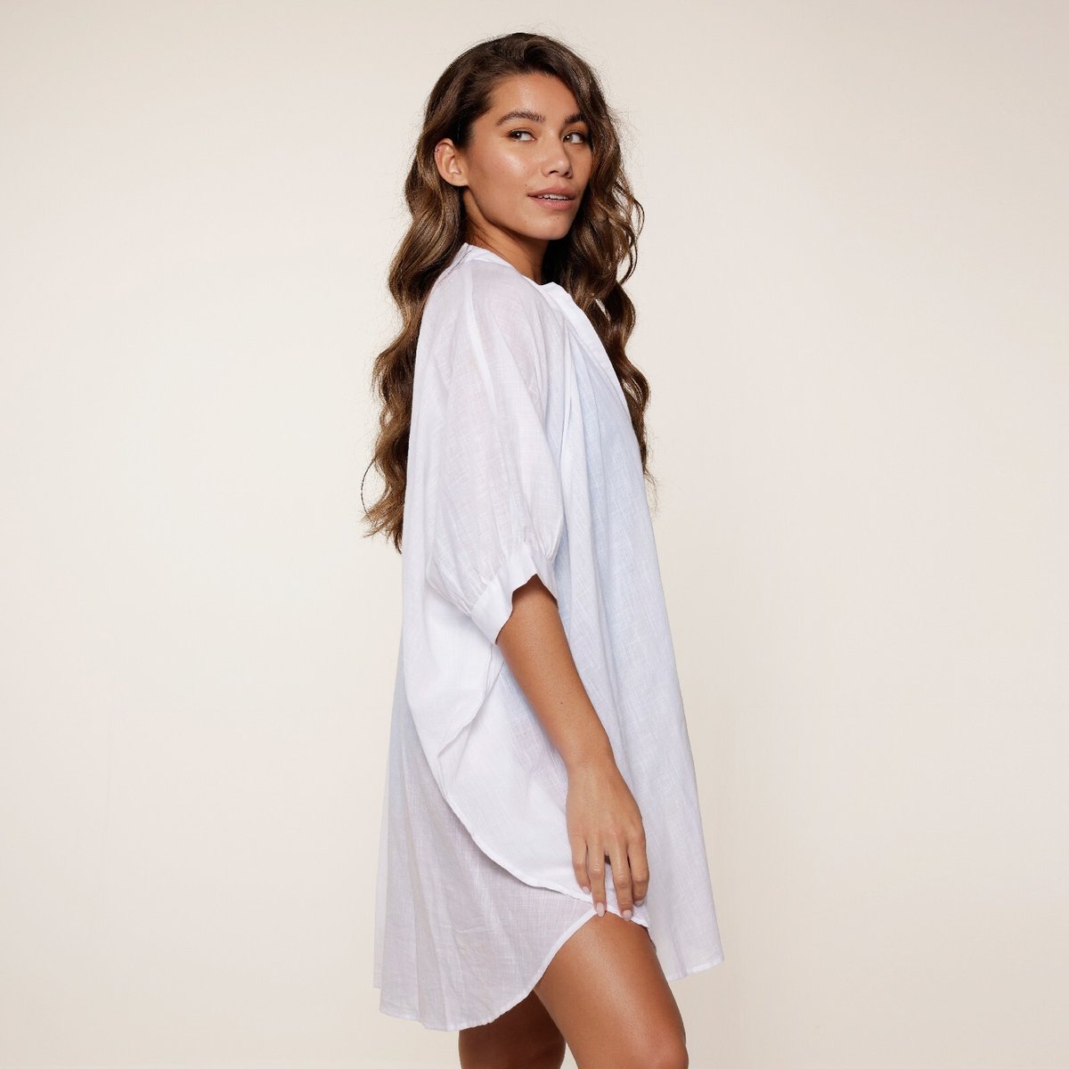 Caftan de plage blanc, LINGADORE