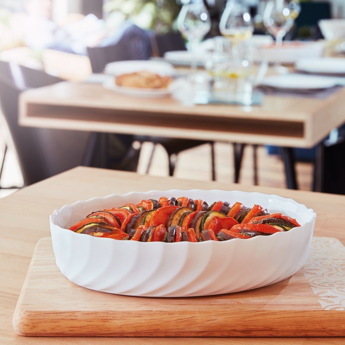 3 plats de cuisson ovales -SMART CUISINE blanc, LUMINARC