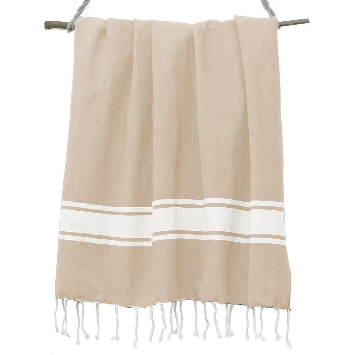Lot de 2 foutas coton ST TROPEZ beige, FEBRONIE