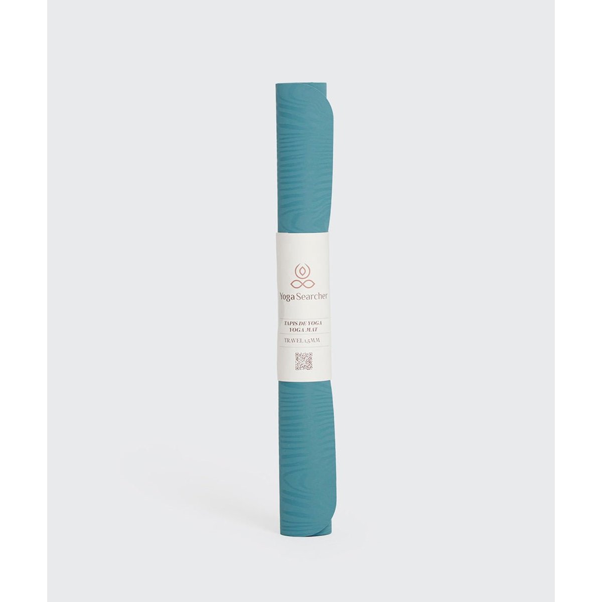 Tapis de yoga voyage vert paon, YOGA SEARCHER