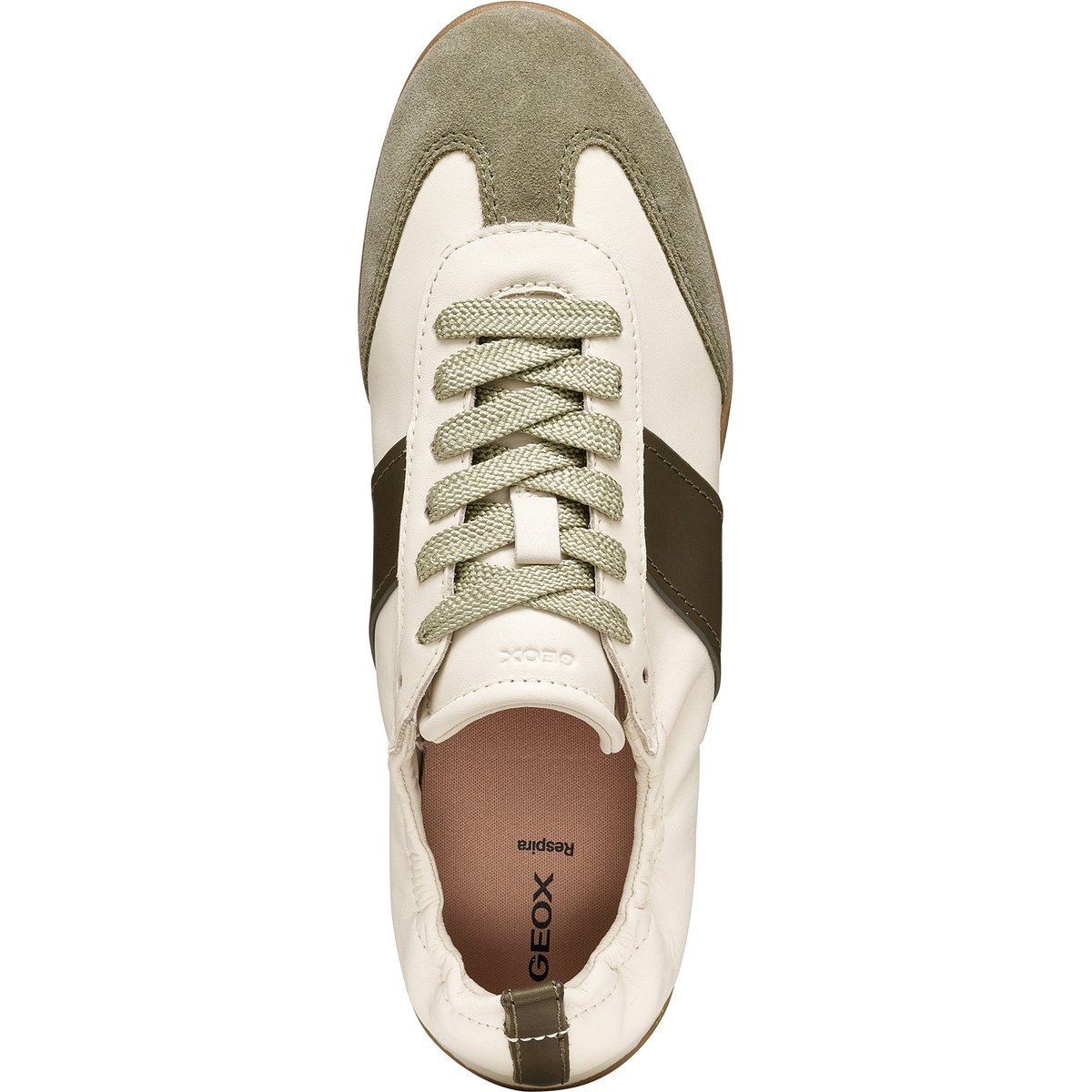 Baskets D MARYEMY gris clair/vert militaire, GEOX