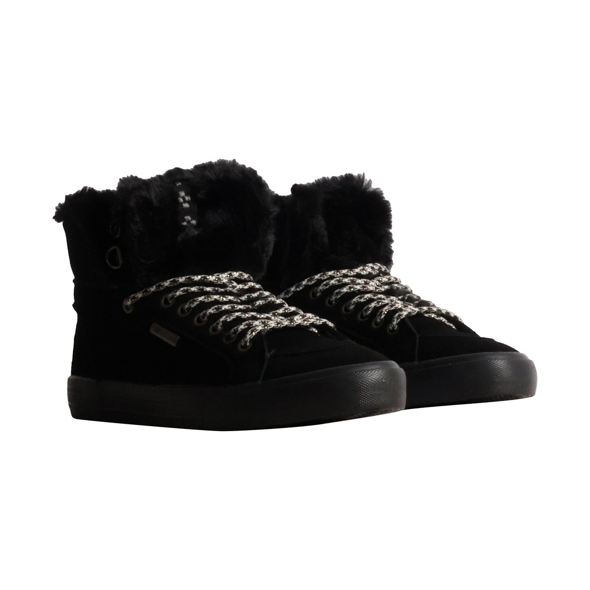 Basket Montante Cuir noir, LE TEMPS DES CERISES