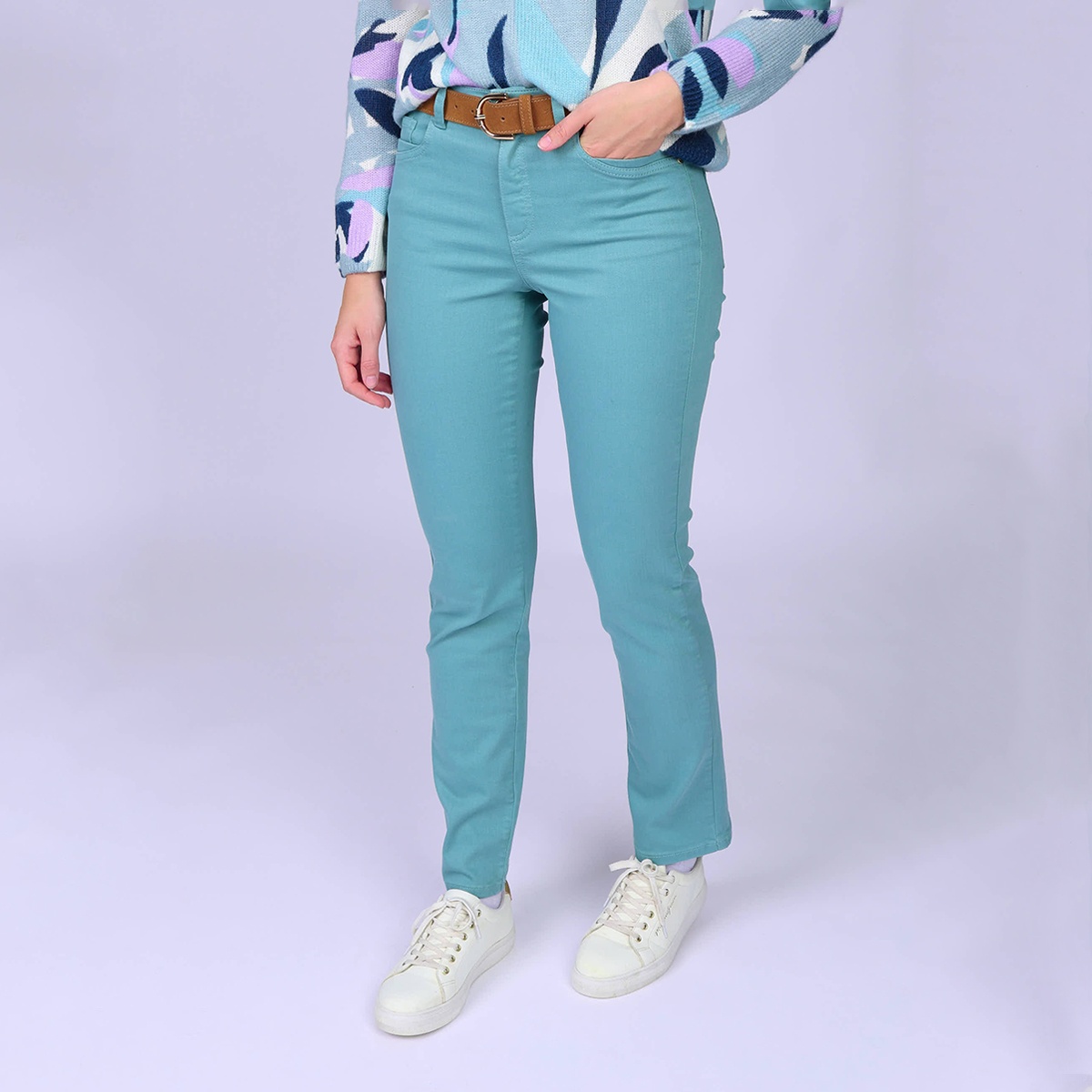Pantalon Charly bleu glacier, MISE AU GREEN