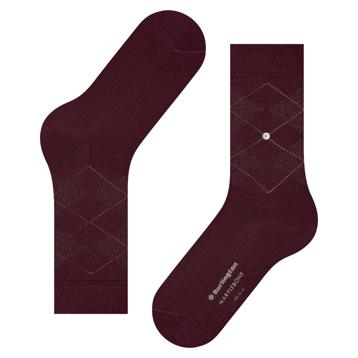 Chaussettes Marylebone Glitter Opaque rouge, BURLINGTON