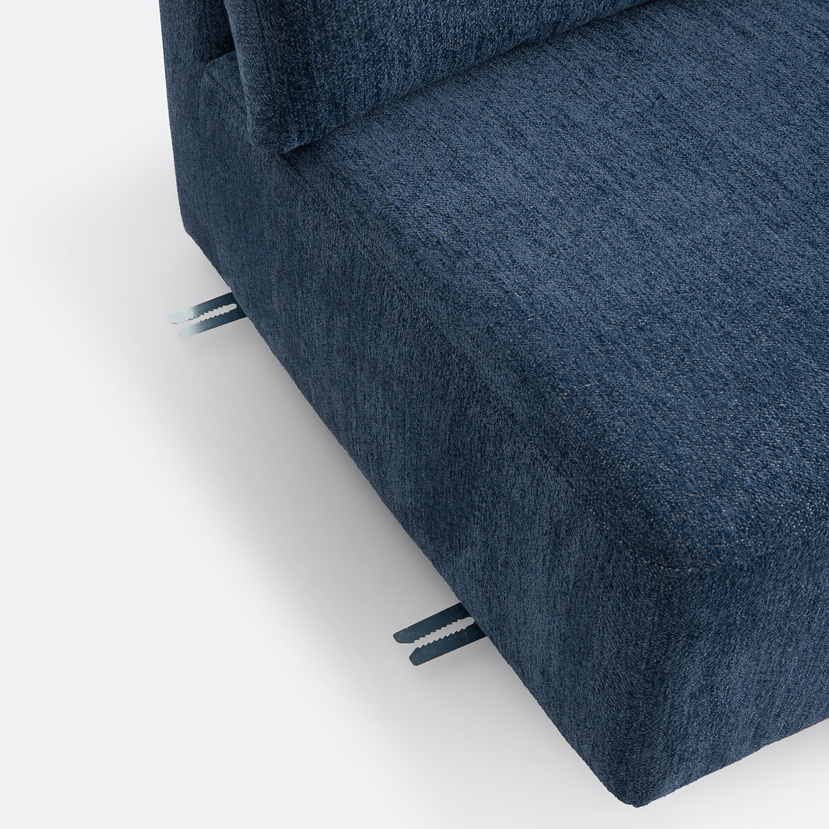 Modulaire 2-zitsbank Monica in gemêleerd chenille nachtblauw, LA REDOUTE INTERIEURS