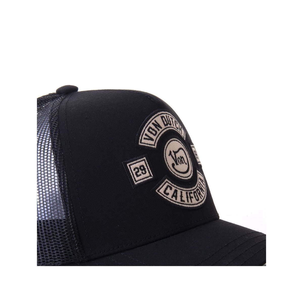 Casquette Trucker avec filet Biker noir, VON DUTCH