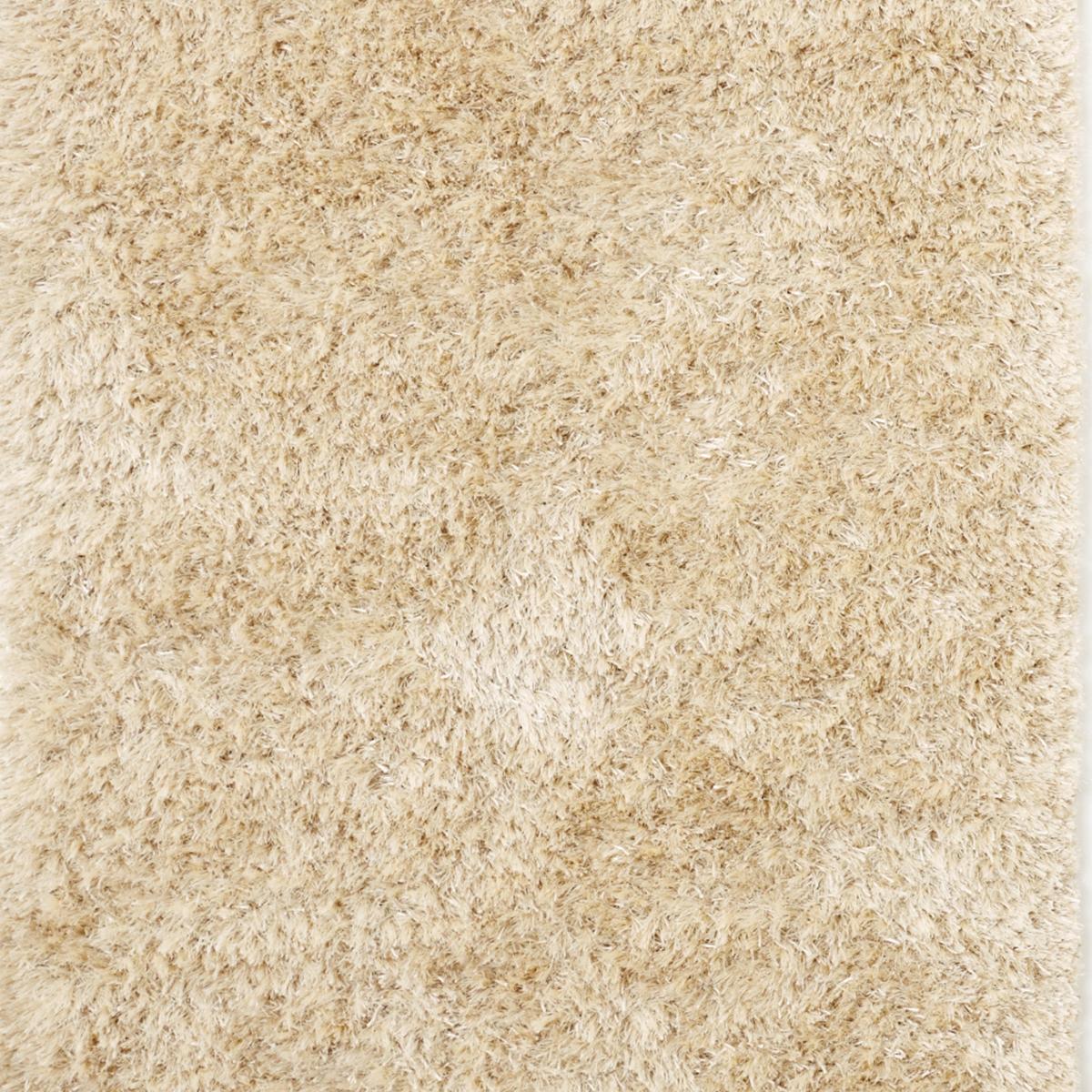 Tapis shaggy fait main motif uni MALAIDORY écru, UN AMOUR DE TAPIS