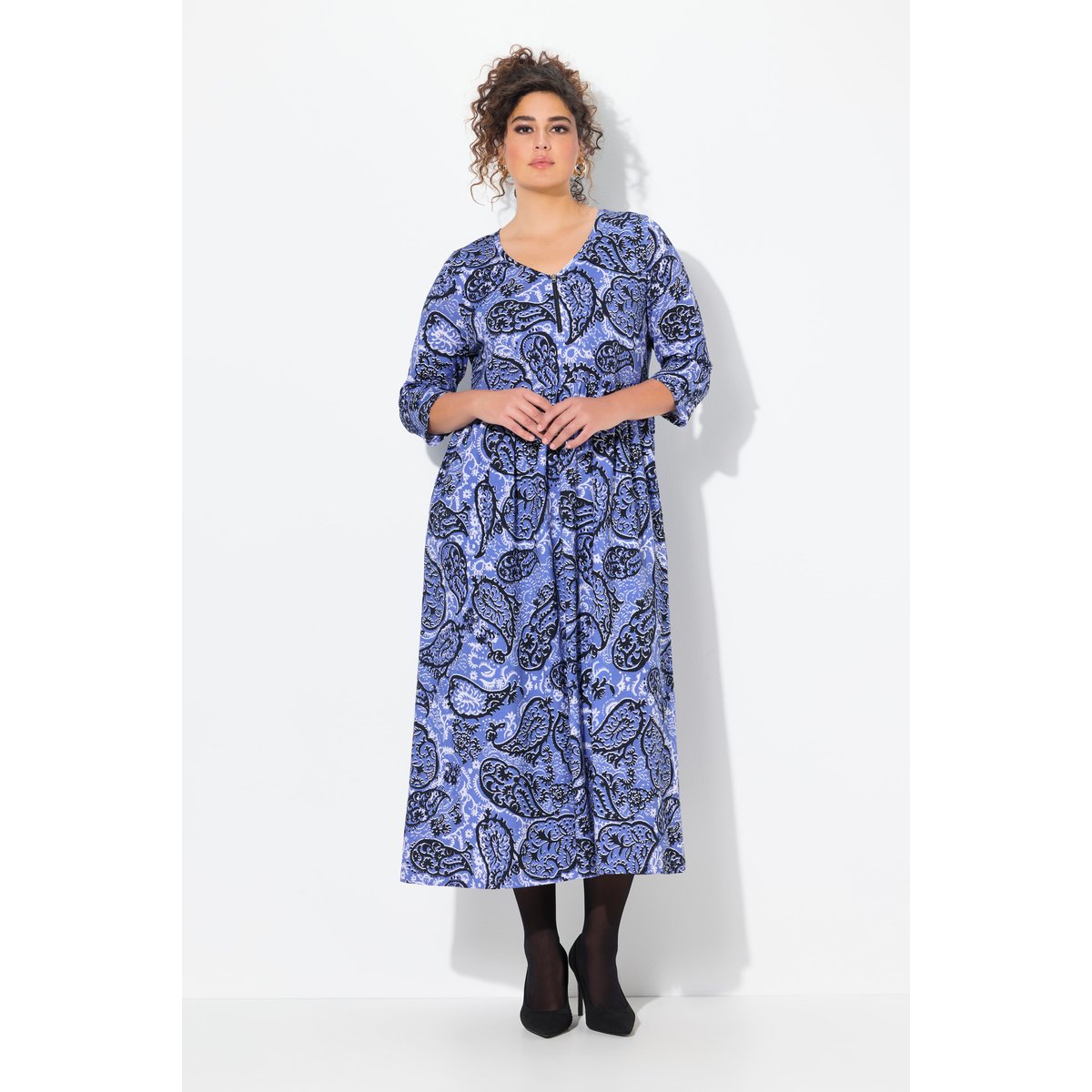 Robe, Motif Paisley, Coupe A-Ligne marine, ULLA POPKEN