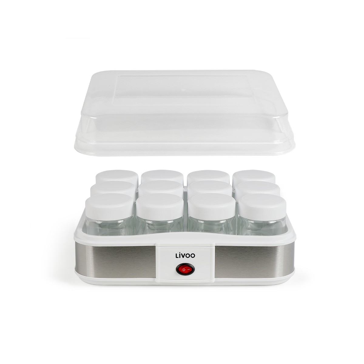 Yaourtière Fromagère 12 Pots Dop156 blanc, LIVOO