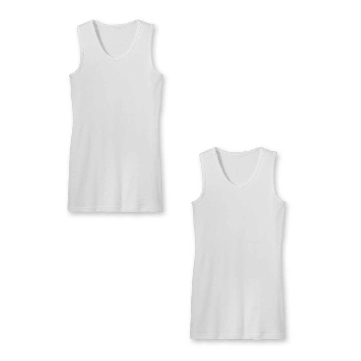 Lot de 2 chemises sans manches blanc, DAXON