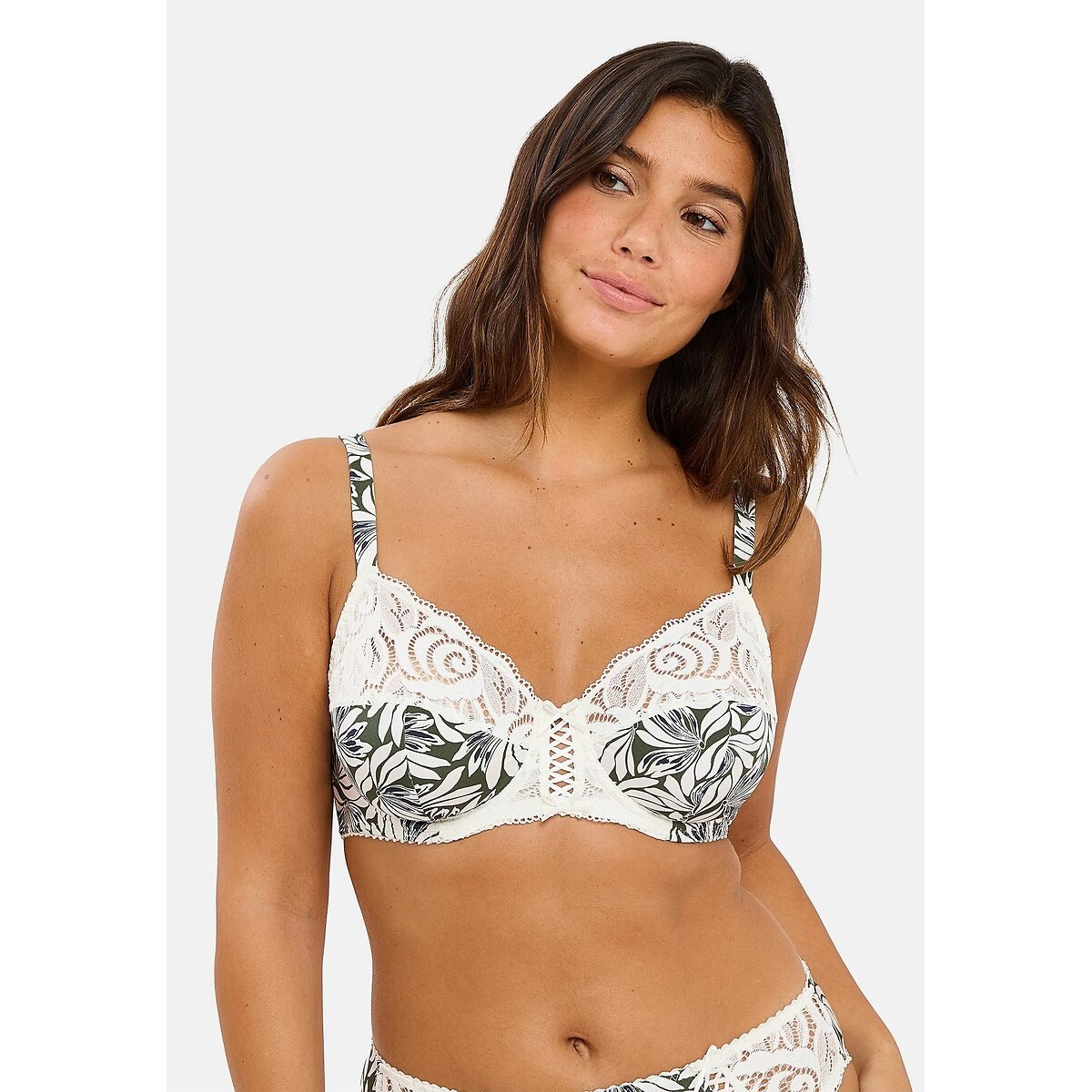 Soutien-gorge armatures AMELIE PRINT imprimé floral vert, SANS COMPLEXE