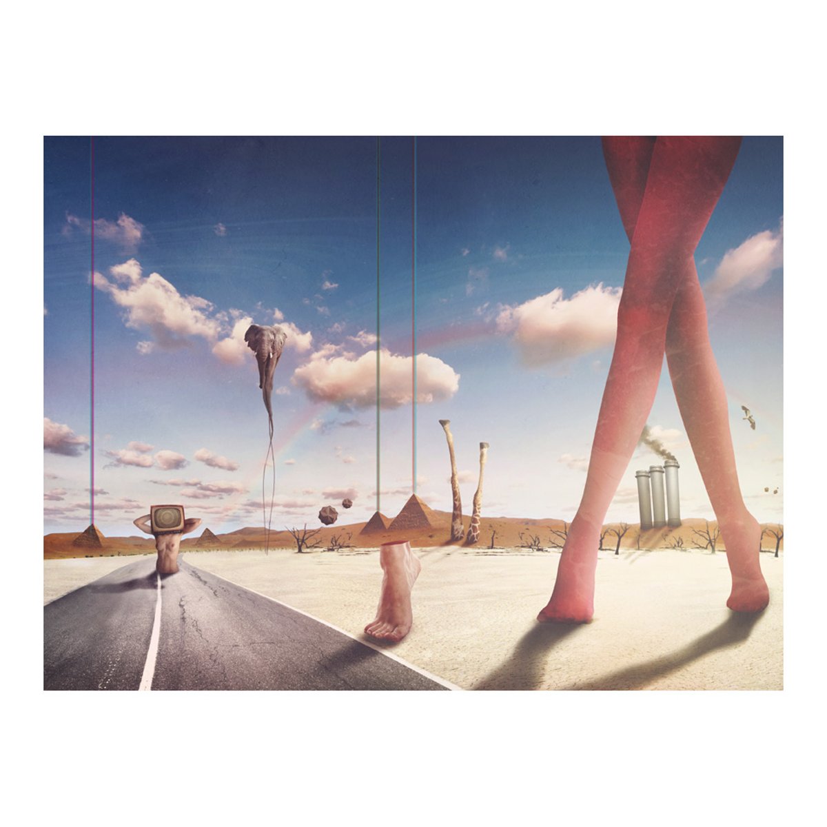 Papier peint intissé panoramique Fantaisie Phantasmagoria gris / argent, EDEN
