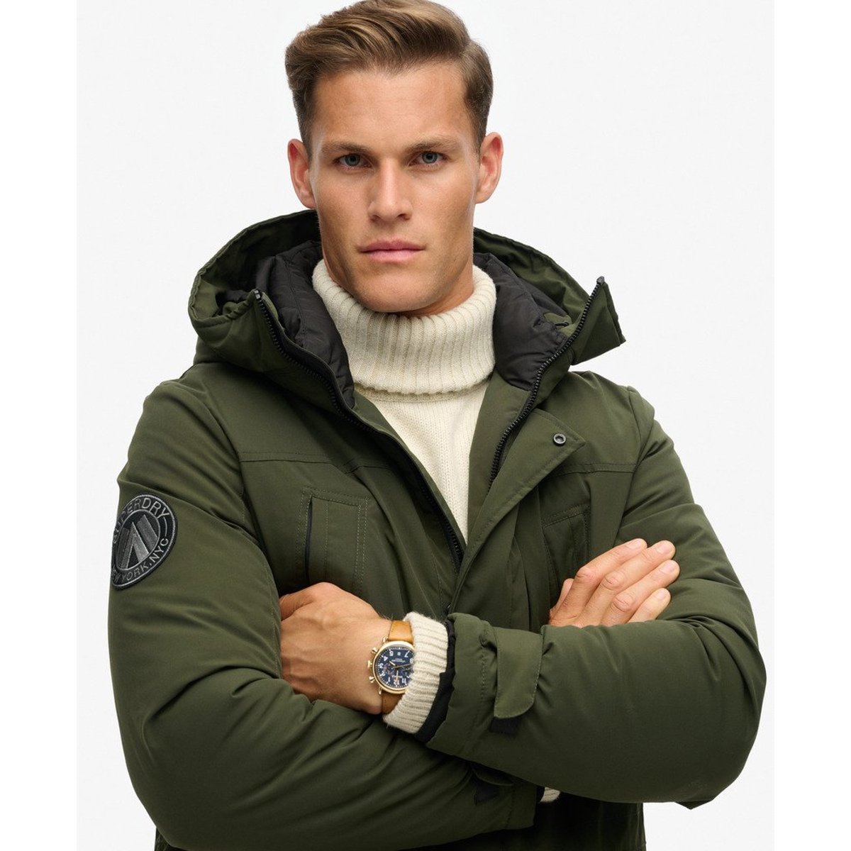 Parka matelassée City vert olive surplus goods, SUPERDRY