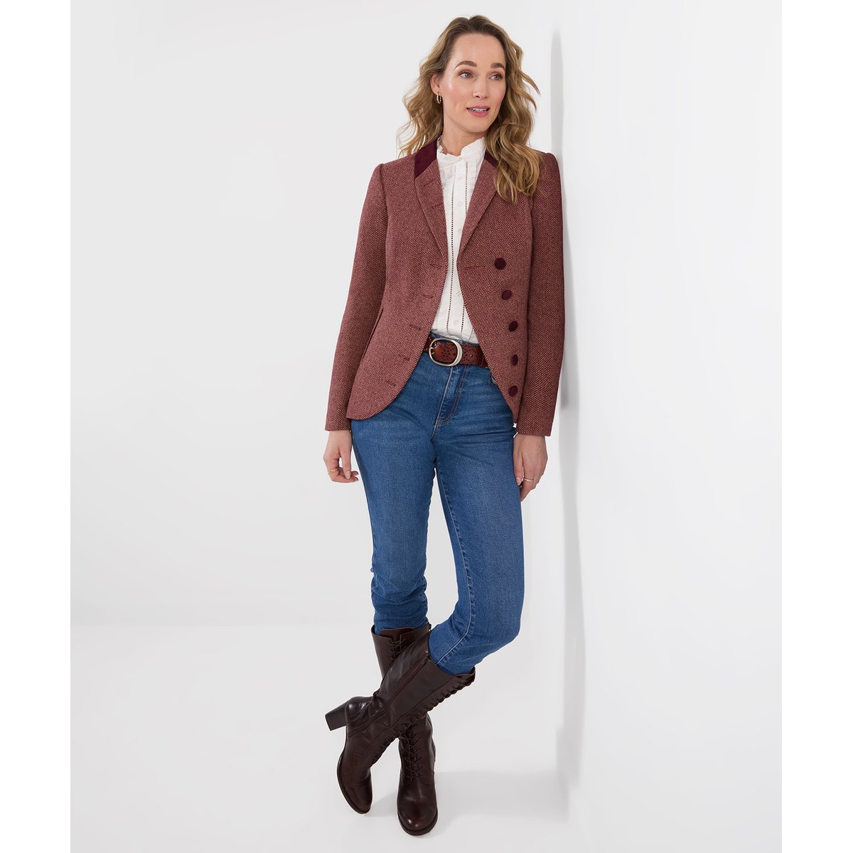 Veste à Chevrons Asymétrique Isla rouge, JOE BROWNS