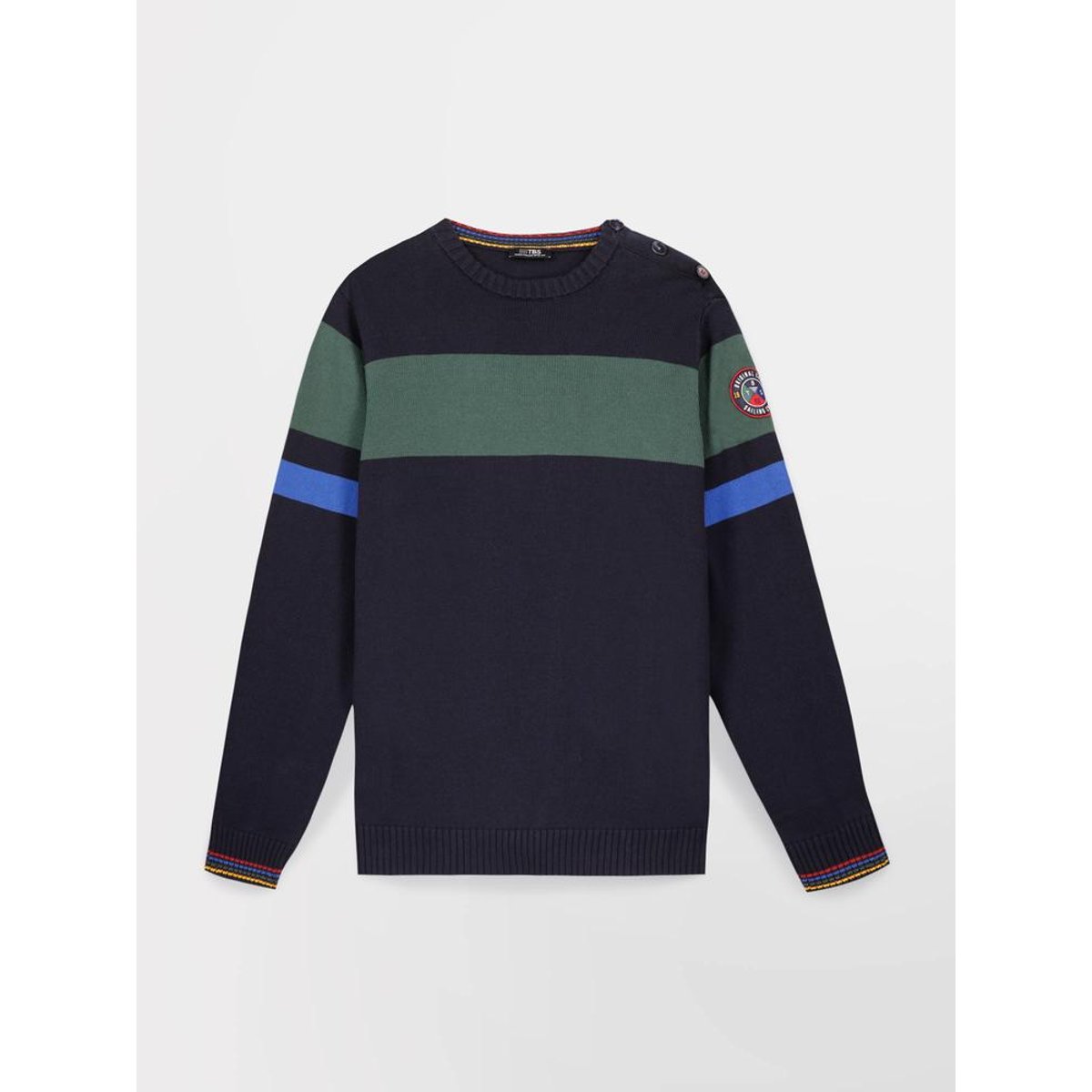 Pull encolure ronde NOVAKRON marine, TBS