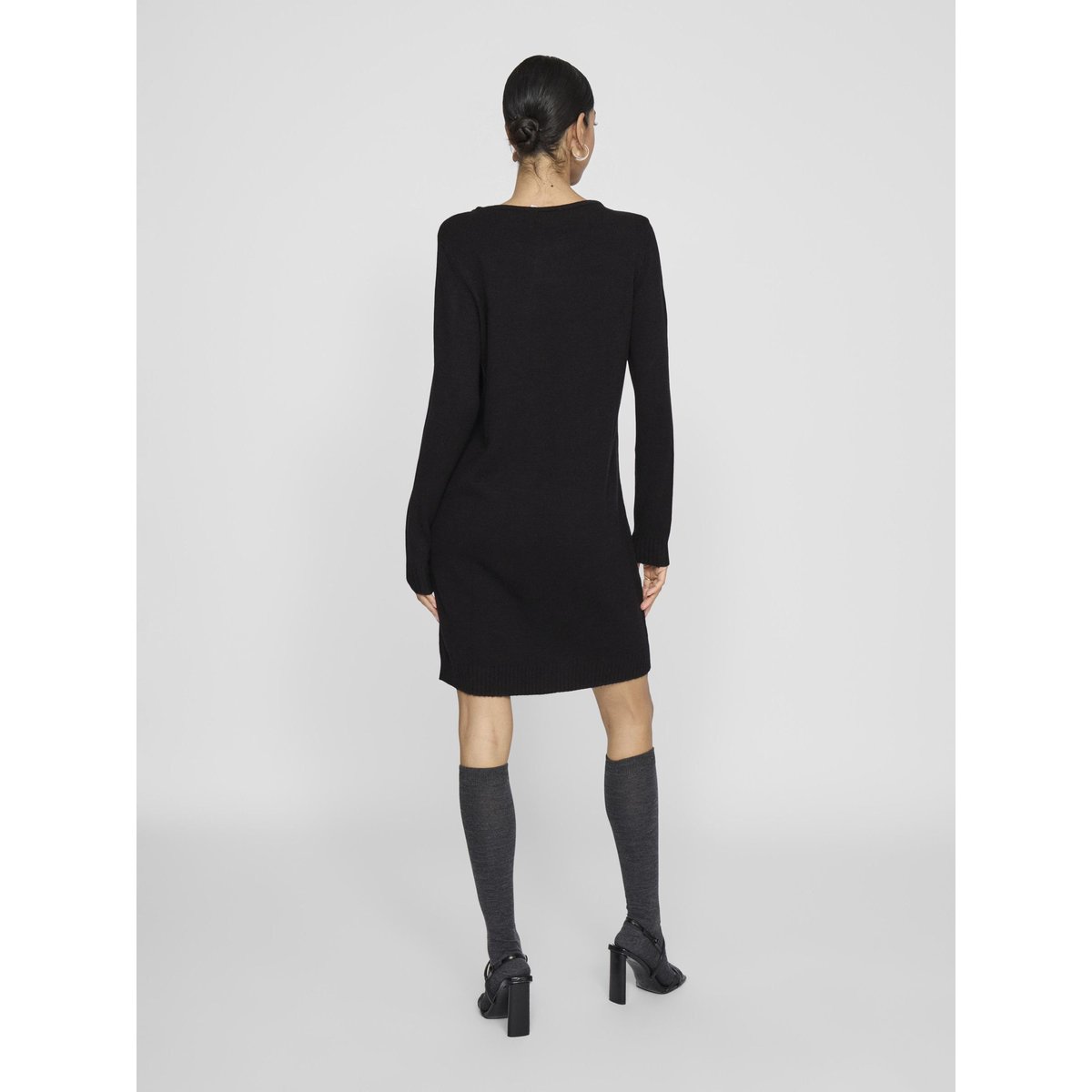 Robe En Maille Manches Longues noir - black, VILA