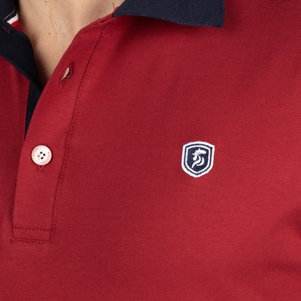 Polo tricolore rugby rouge, SHILTON