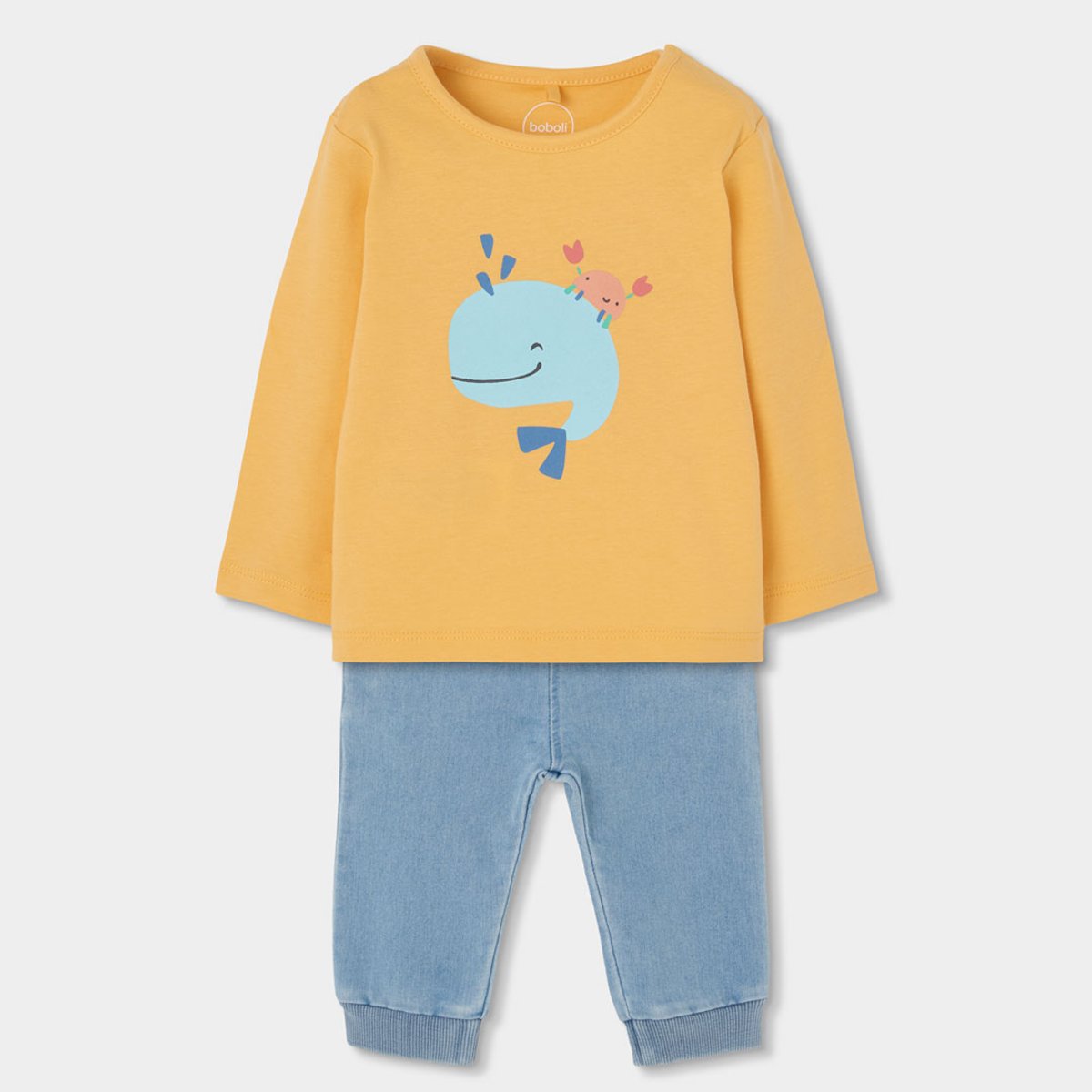 Ensemble bébé coton jaune, BOBOLI