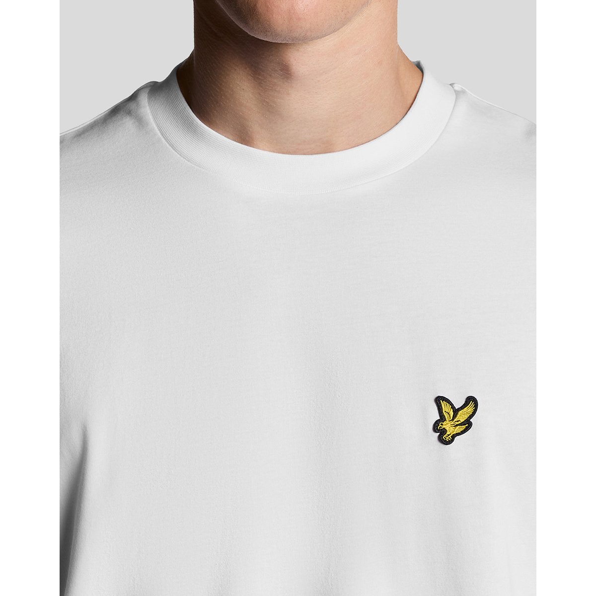 T-shirt ample en coton col rond blanc, LYLE & SCOTT