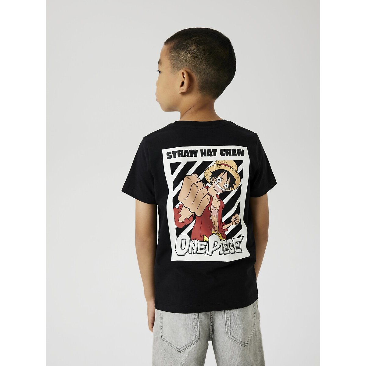 T-shirt manches courtes, motif One Piece noir, NAME IT