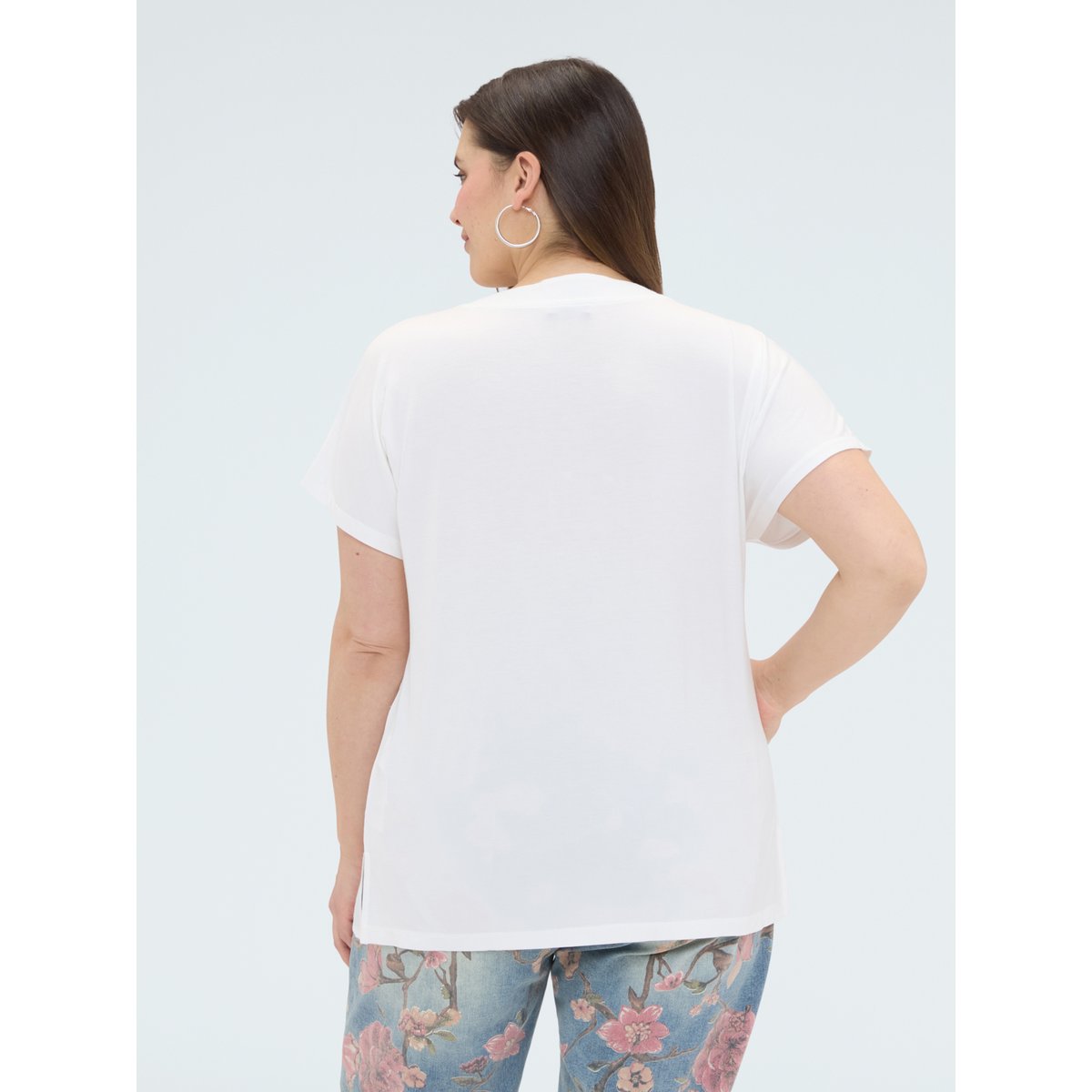 T-shirt avec détail perles blanc, FIORELLA RUBINO
