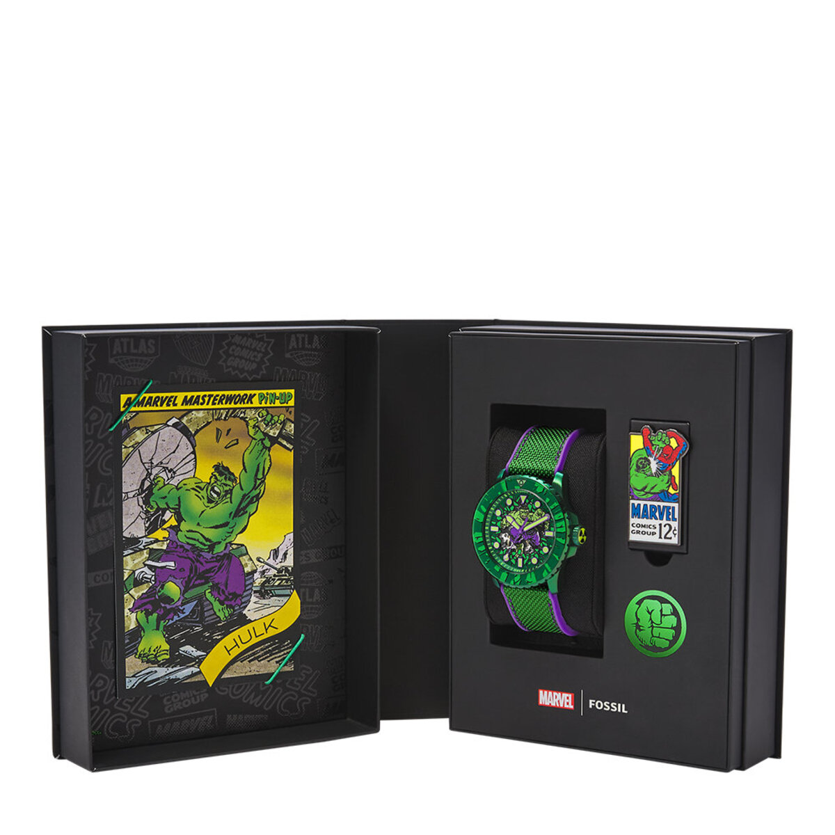Montre Analogique  MARVEL HULK vert vert vert, FOSSIL
