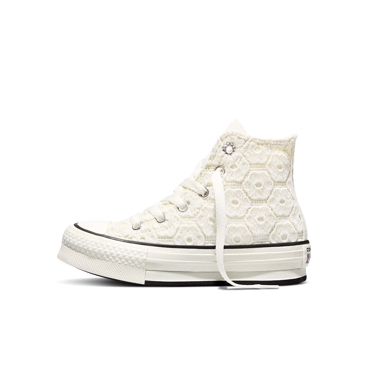Sneakers CHUCK TAYLOR ALL STAR EVA LIFT HI CROCHET ecru, CONVERSE