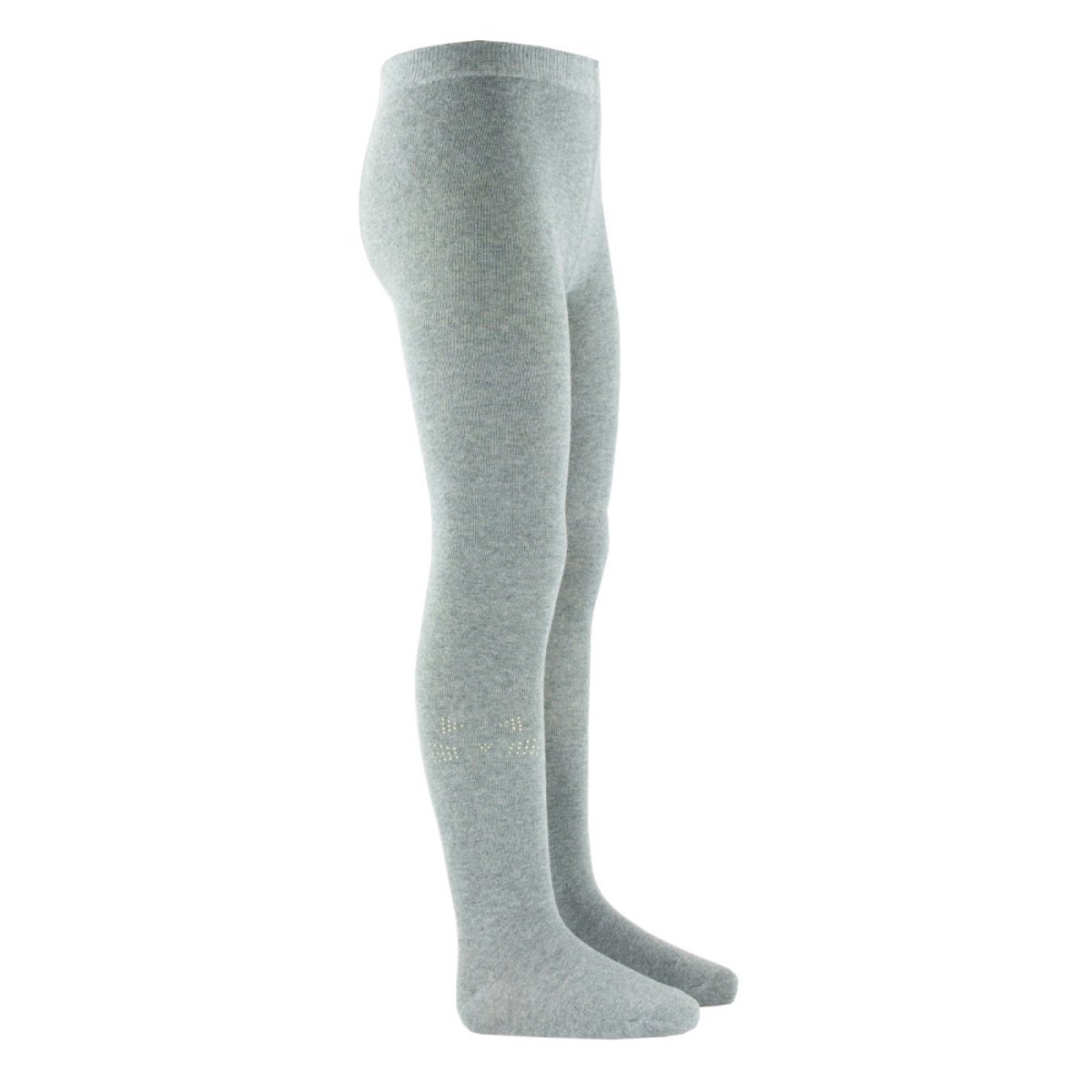 Collant uni en coton fantaisie chat de strass gris, KINDY