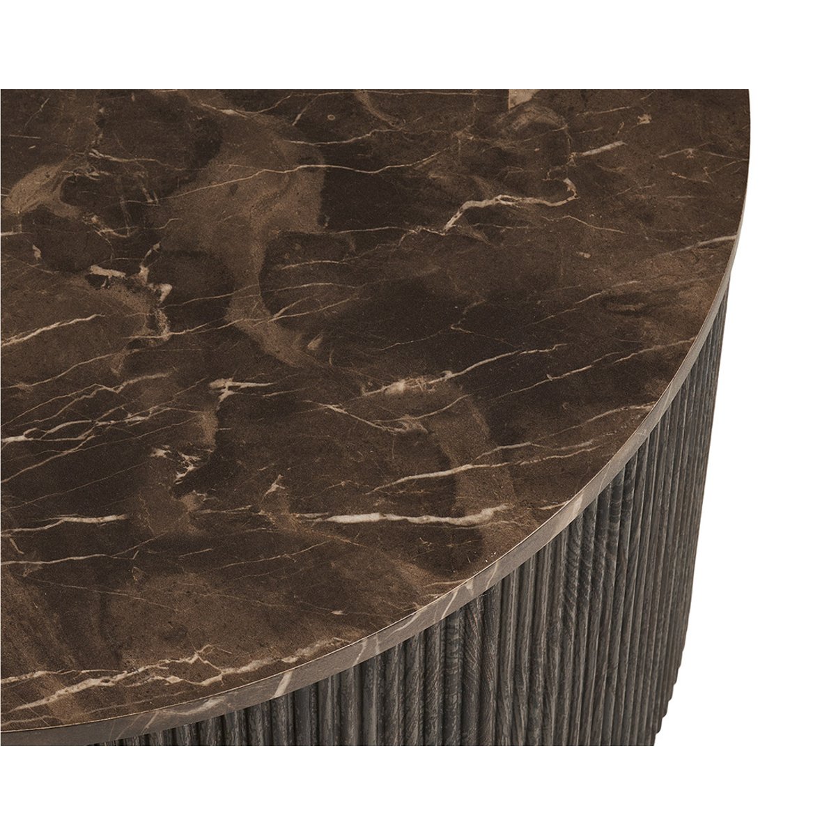 Table basse plateau effet marbre, FINN marron, BEST MOBILIER