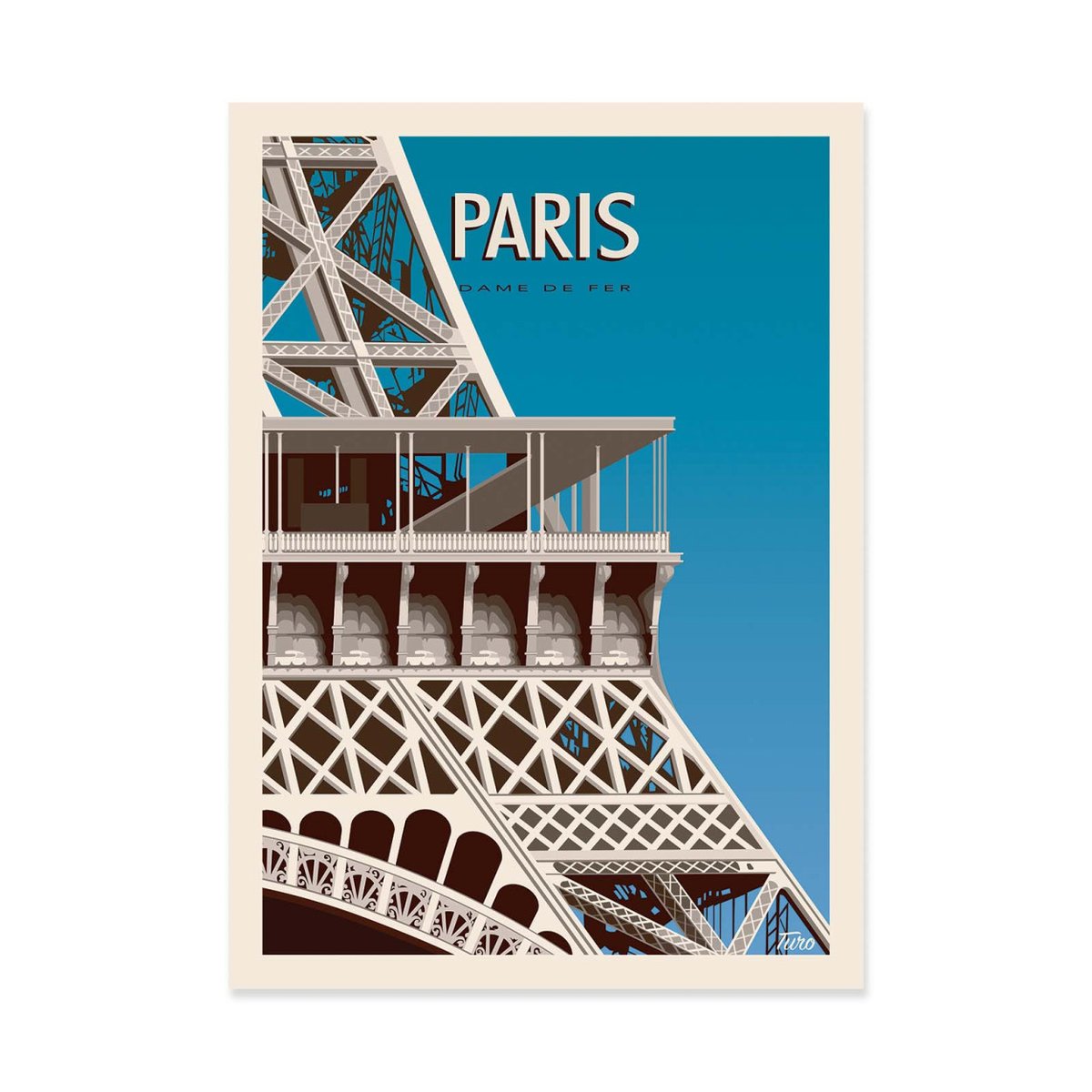 Affiche d'art - Paris - TuroMemoriesStudio bleu, WALL EDITIONS