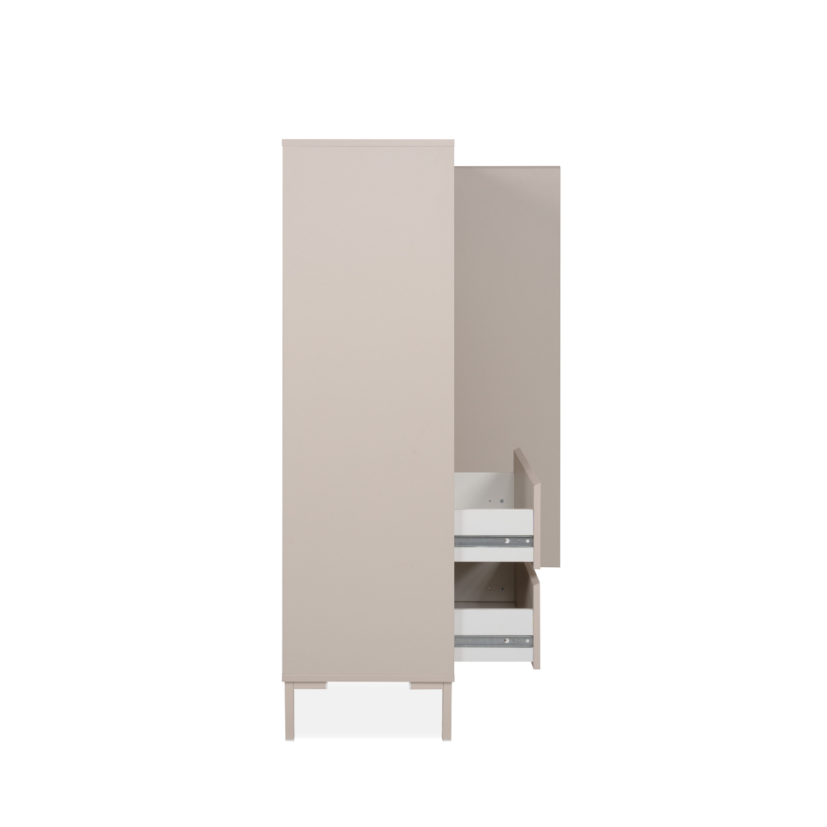 Buffet haut 2 portes et 2 tiroirs NERIO beige, CALICOSY