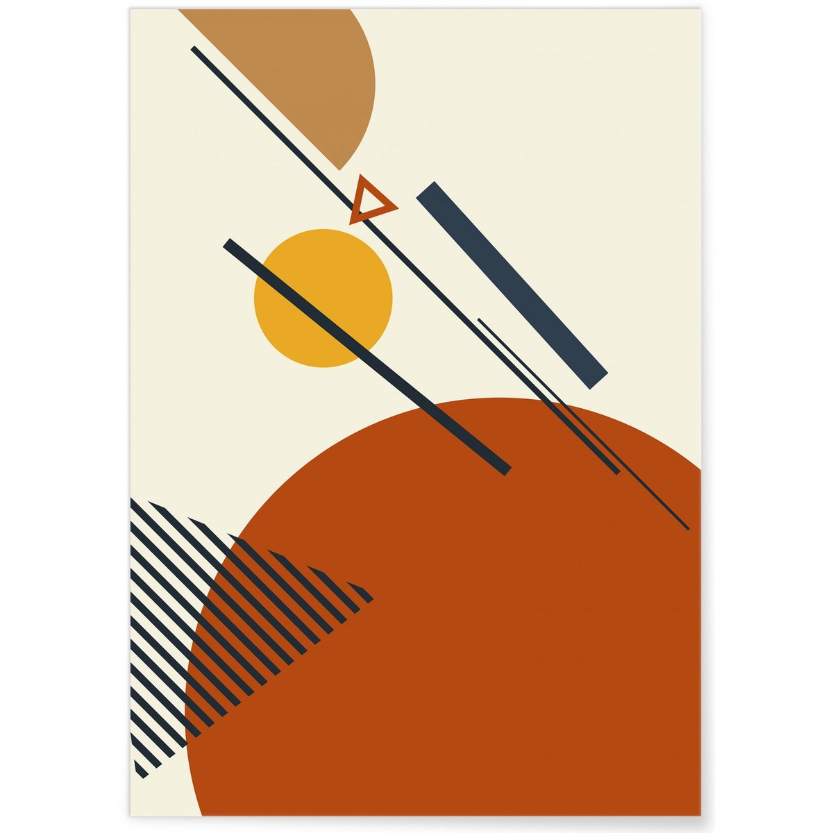 Affiche Abstract Composition 3 blanc, L'AFFICHERIE