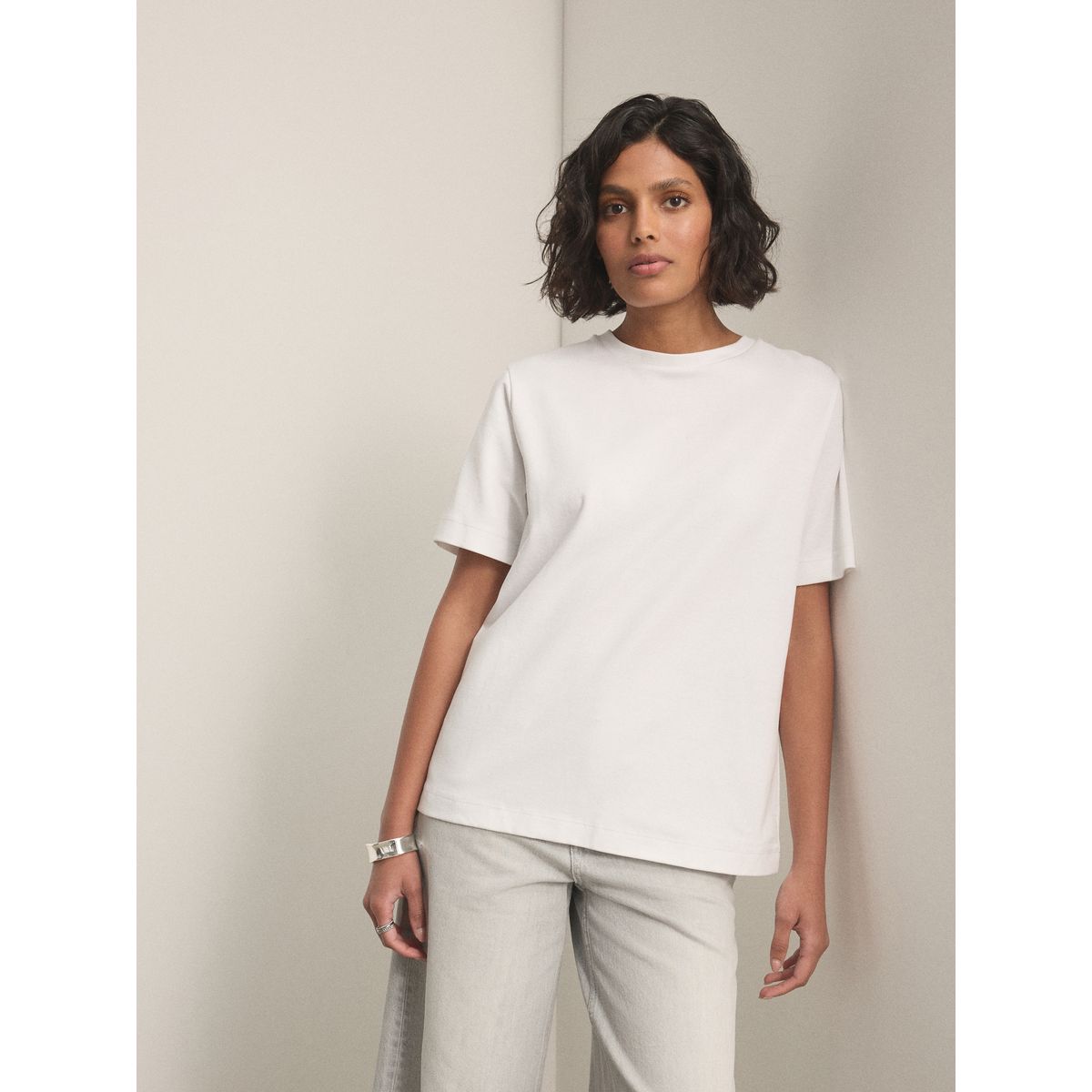 T-shirt ras du cou épais blanc, NEXT