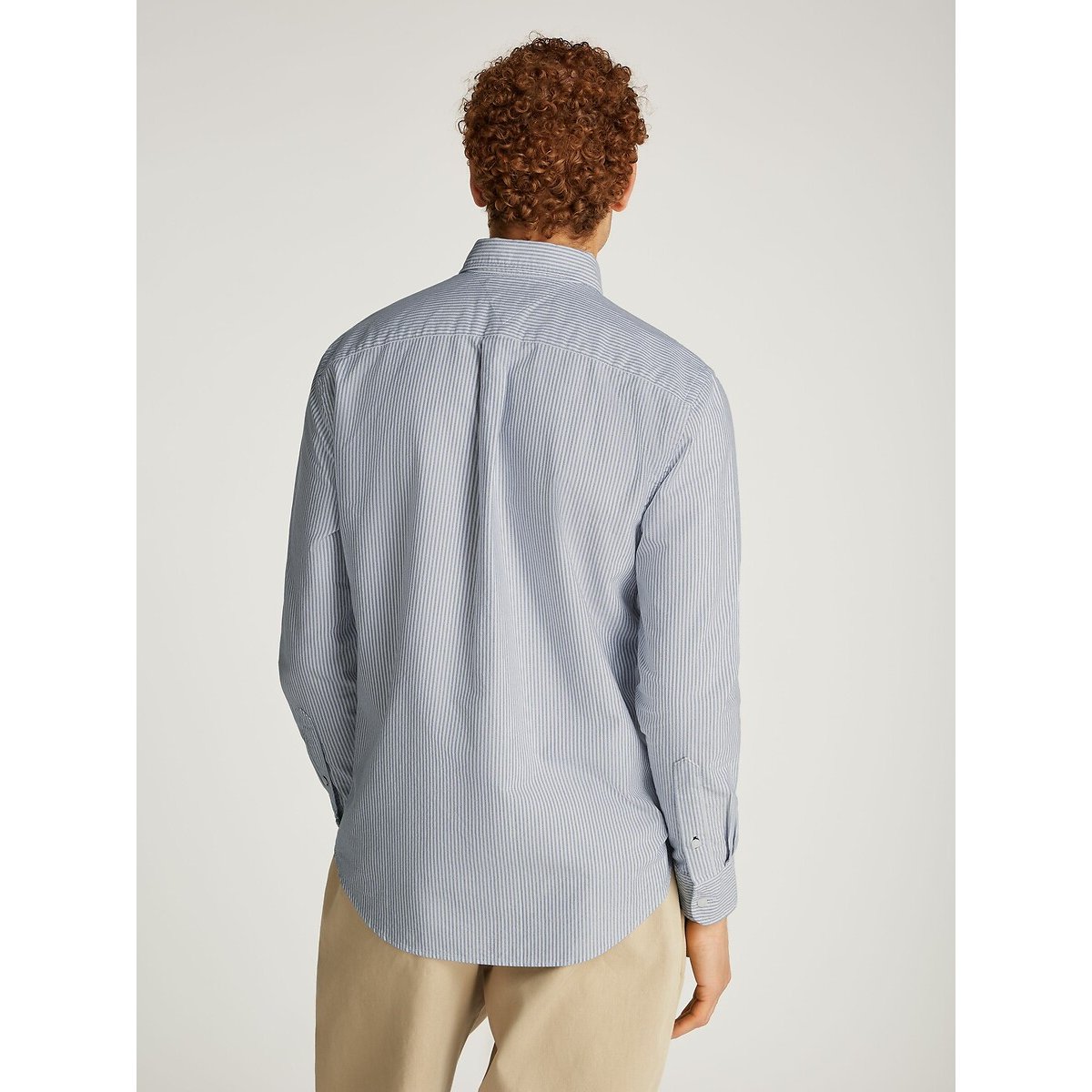 Chemise Oxford coupe standard bleu rayé, TOMMY HILFIGER