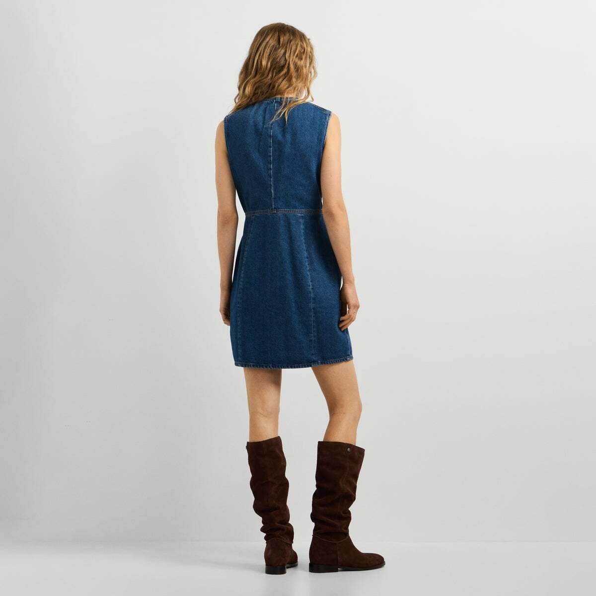 Robe Courte Coupe Slim En Denim 12 oz bleu rigide denim, PEPE JEANS