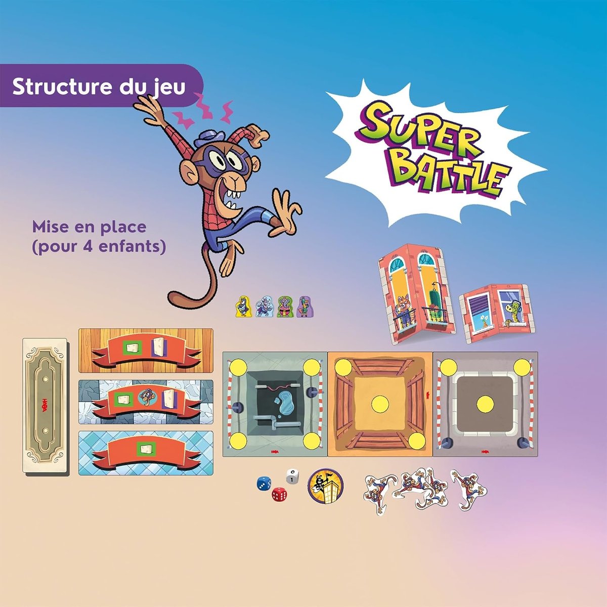 Jeu Rhino Hero Super Battle jaune, HABA