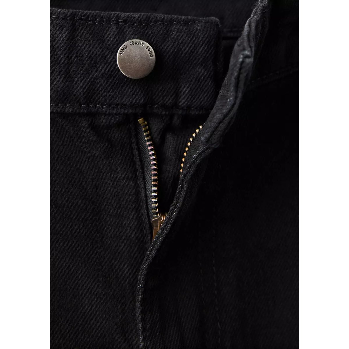 Jean balloon taille normale black denim, MANGO