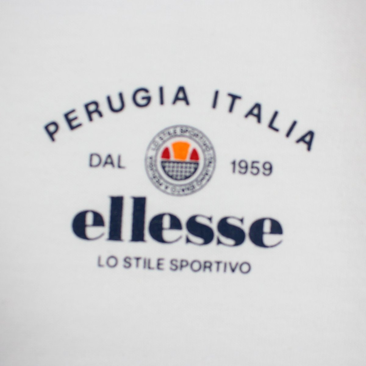 T-shirt manches courtes imprimé, col rond TEAM blanc, ELLESSE
