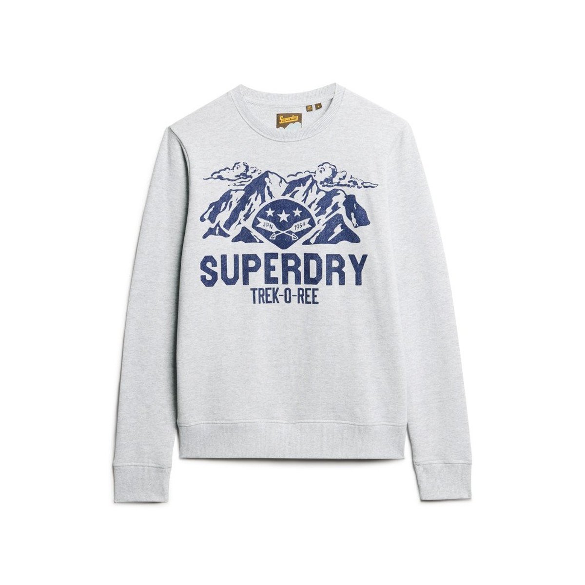 Sweat ras du cou à motif Outdoors gris flocon chiné, SUPERDRY