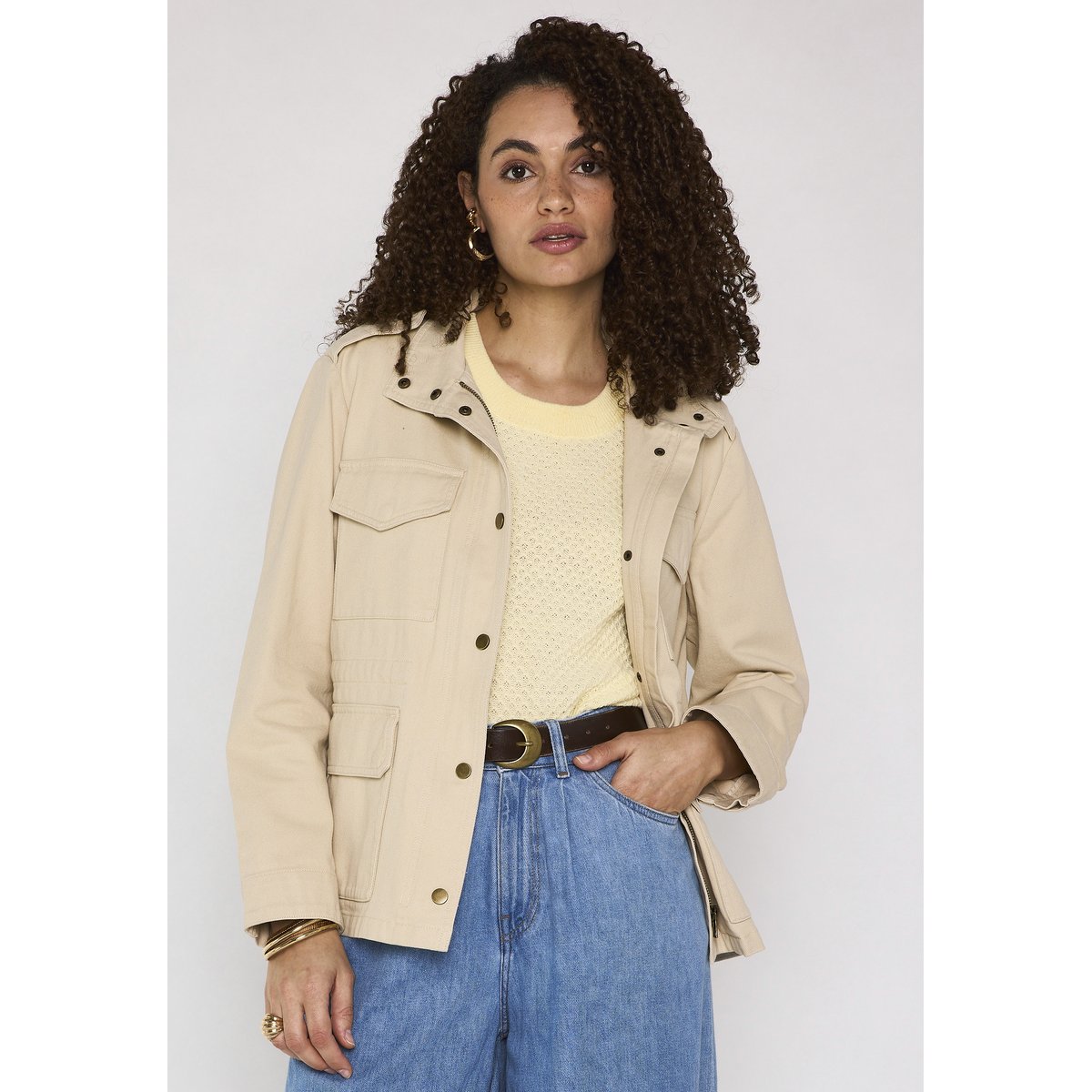 Veste saharienne en Coton CLAIRE creme, Maison 123