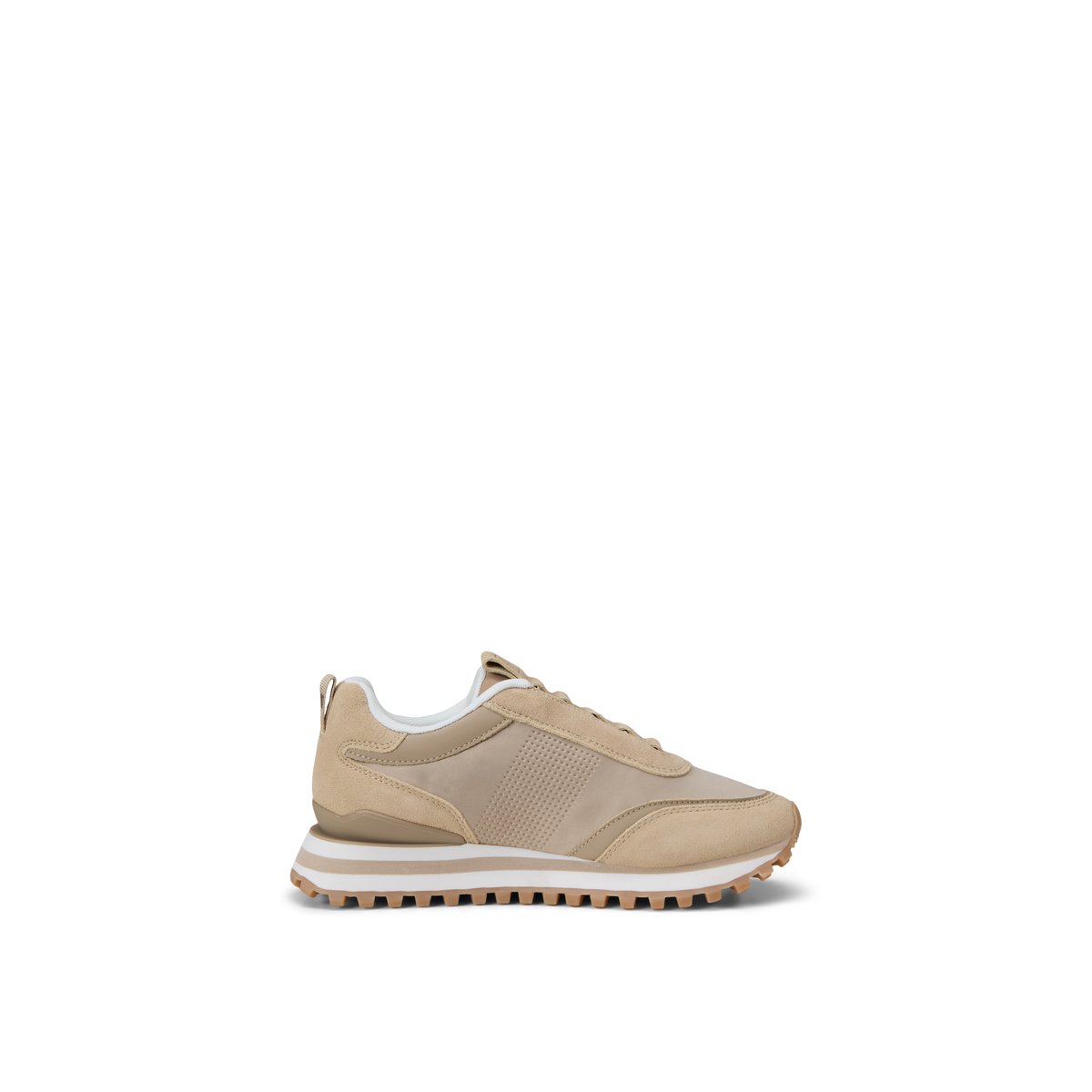 Modèle de baskets Bjorna en néoprène et cuir velours marron, MARC O'POLO