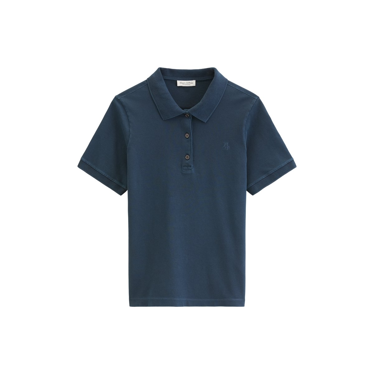 Polo régulier en jersey piqué bleu foncé, MARC O'POLO