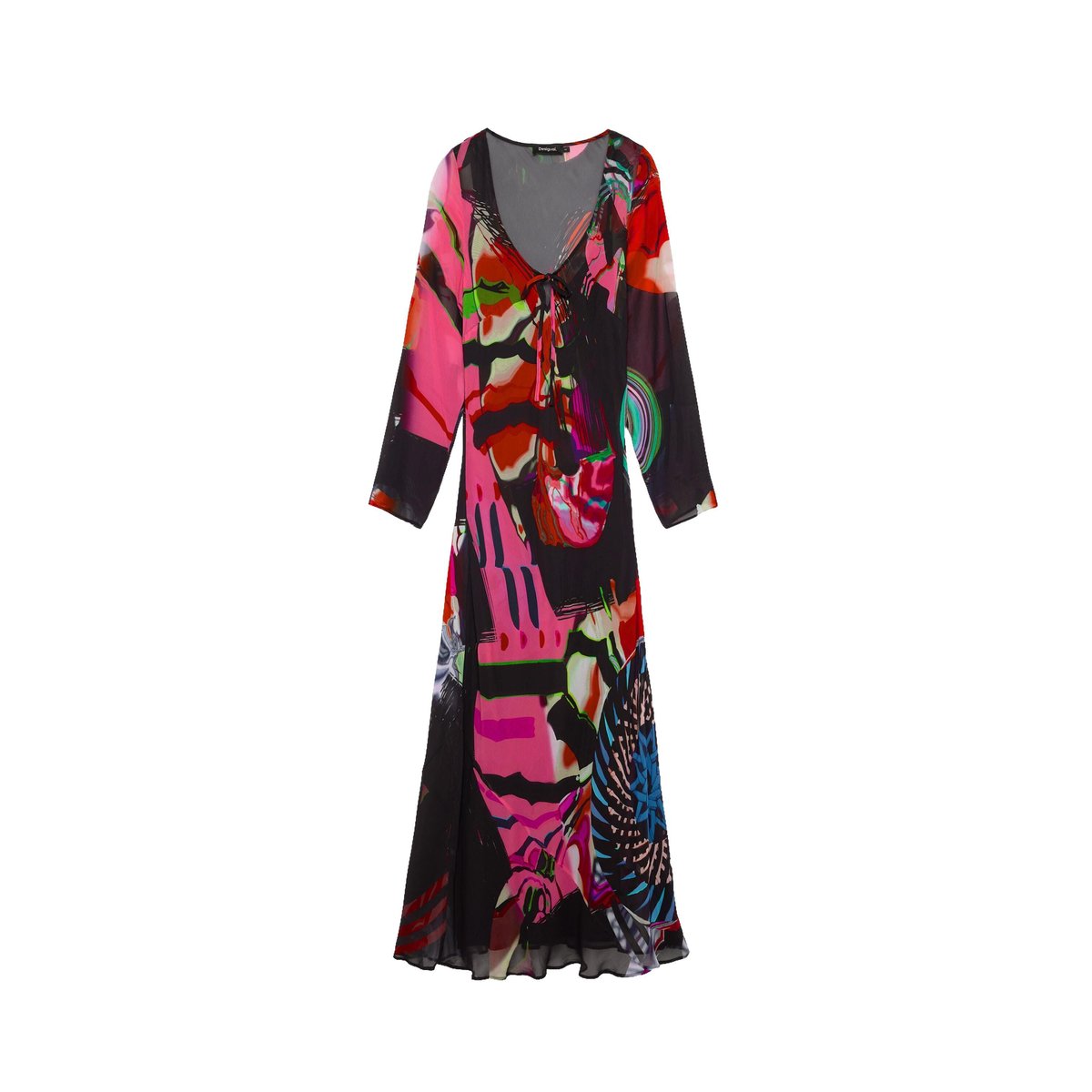 Robe imprimée à manches longues M. C. Lacroix noir, DESIGUAL