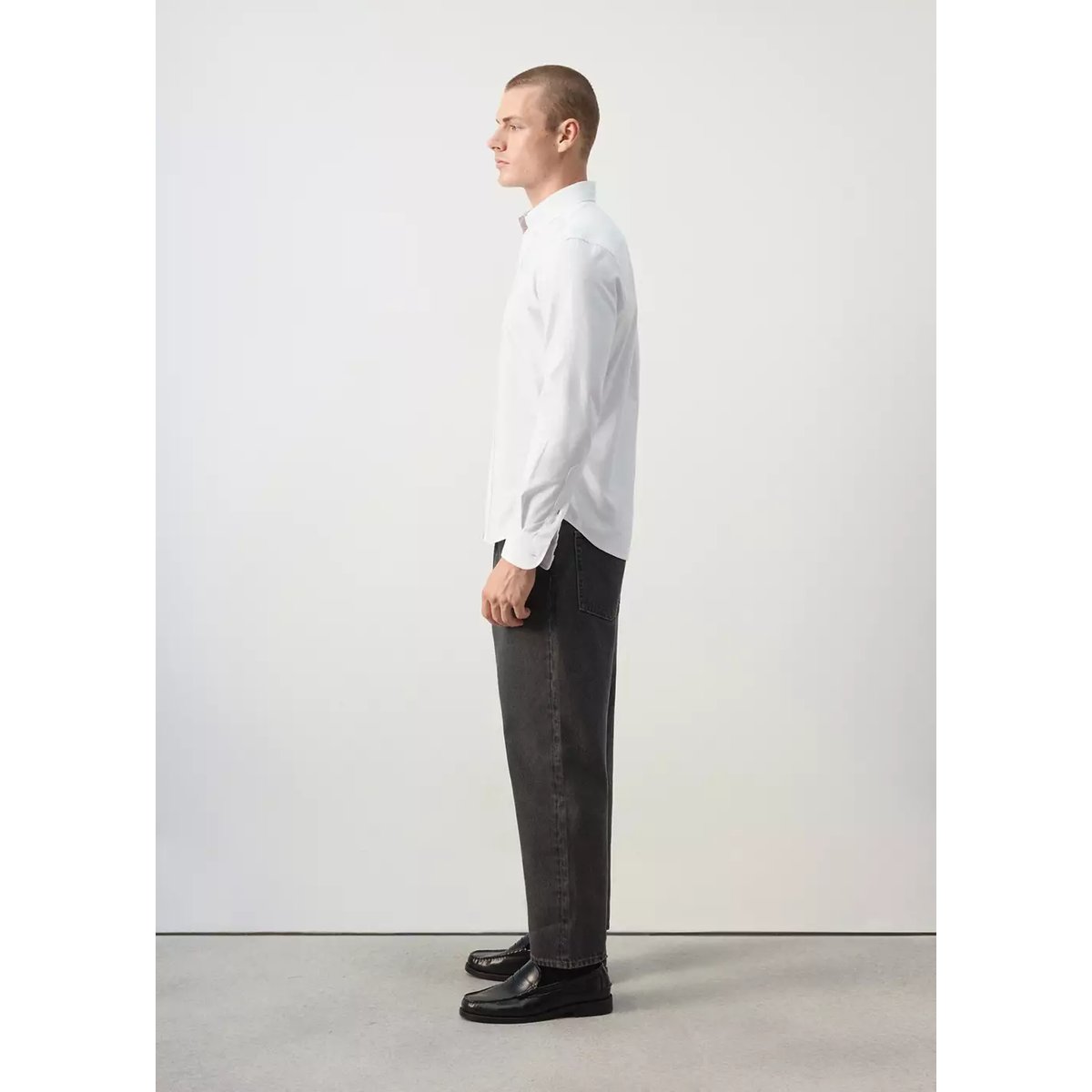 Chemise 100 % coton Oxford blanc, MANGO MAN