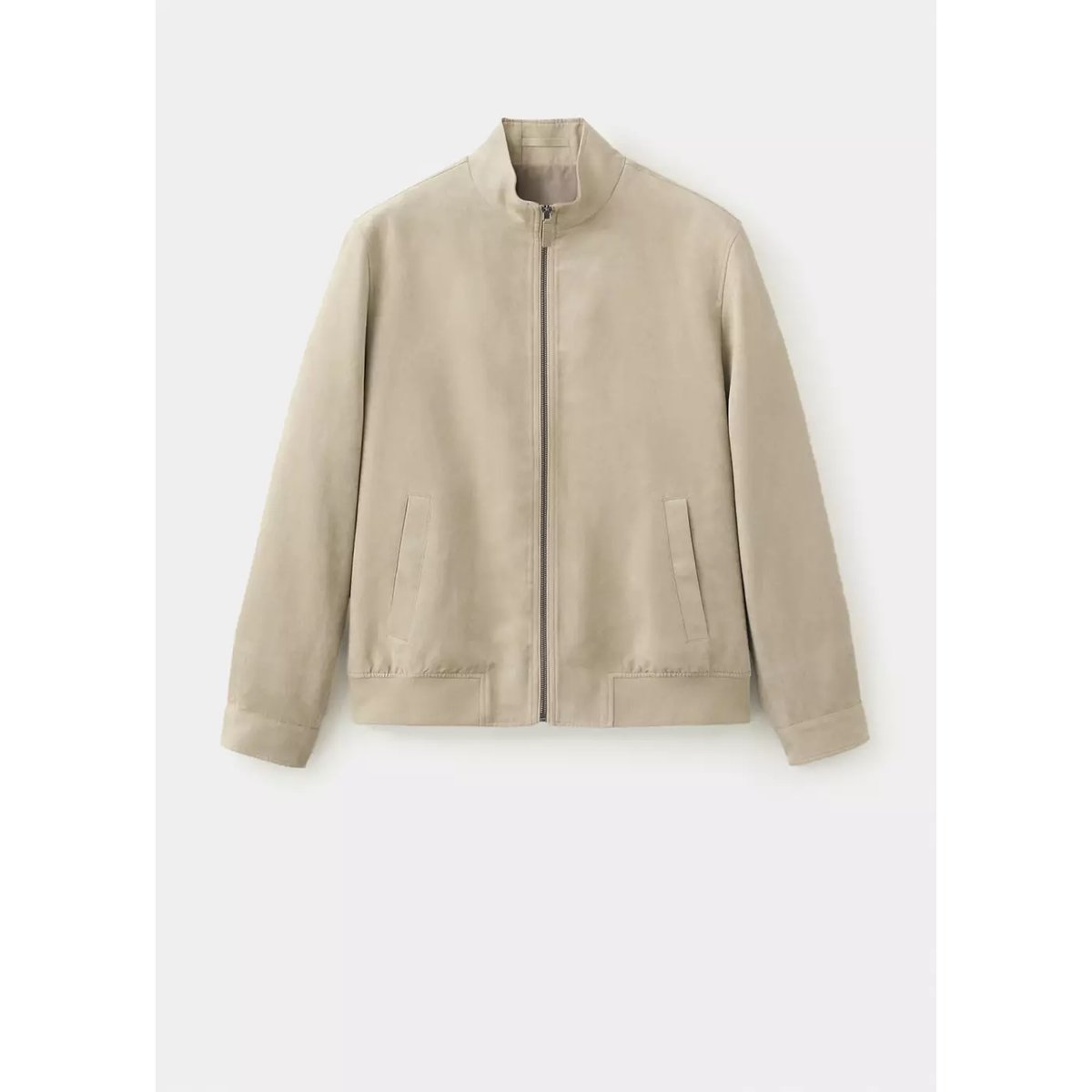 Veste bomber effet daim beige, MANGO MAN