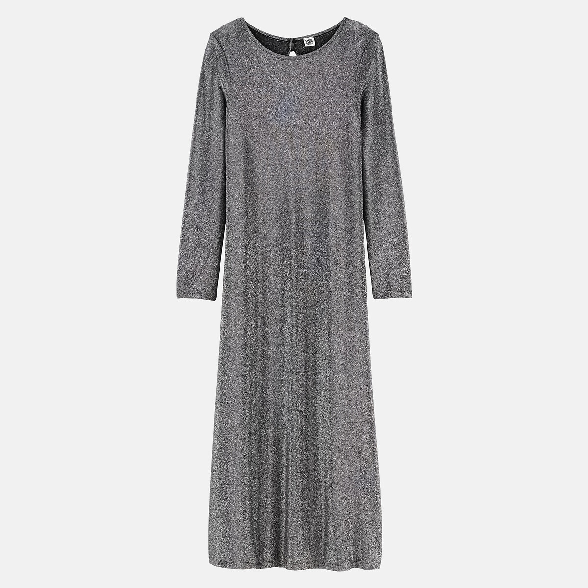 Robe longue, manches longues, en maille brillante noir argenté, LA REDOUTE COLLECTIONS