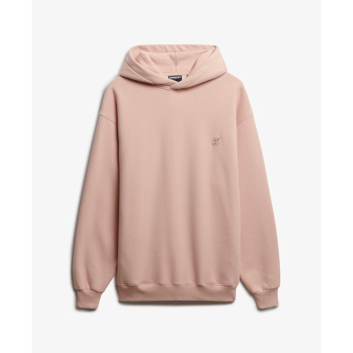 Sweat à capuche oversize rose cendré, SUPERDRY