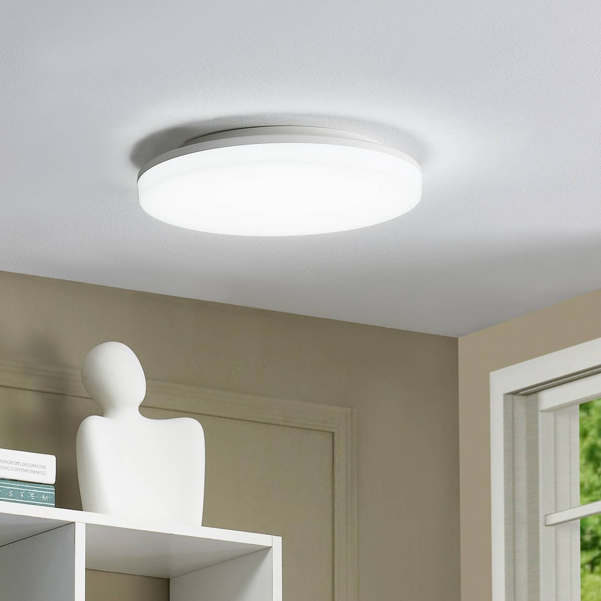 Plafonnier moderneLED, Artin blanc, PRIOS